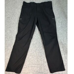 Wrangler Outdoor Men's Black Cargo Pants Size 36x29 Nylon Spandex Hiking Camping